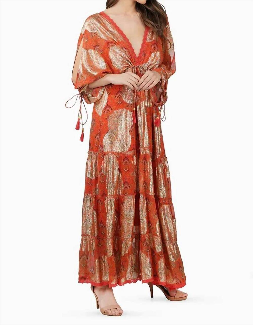 NEW AMERICA & BEYOND women's reversible maxi dress in multi color